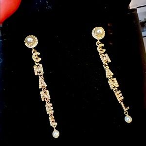 Chanel drop earrings